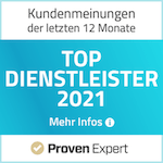 ProvenExpert Auszeichnung Top Dienstleister 2021