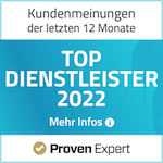 ProvenExpert Auszeichnung Top Dienstleister 2022