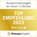 ProvenExpert Auszeichnung Top Empfehlungen 2023