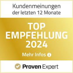 ProvenExpert Auszeichnung Top Empfehlungen 2024